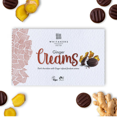 Whitakers Chocolate Ginger Creams (150g)