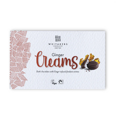 Whitakers Chocolate Ginger Creams | Vegan Dark Chocolate | 150g