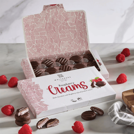 Whitakers Chocolate Raspberry Creams (150g) - Discount Coffee