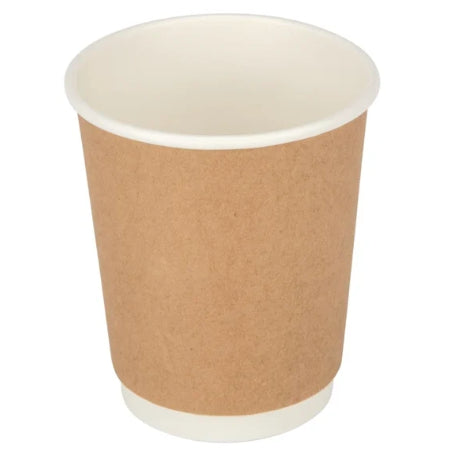 12oz Kraft Double Wall Paper Cups 25 (340ml) | Discount Coffee