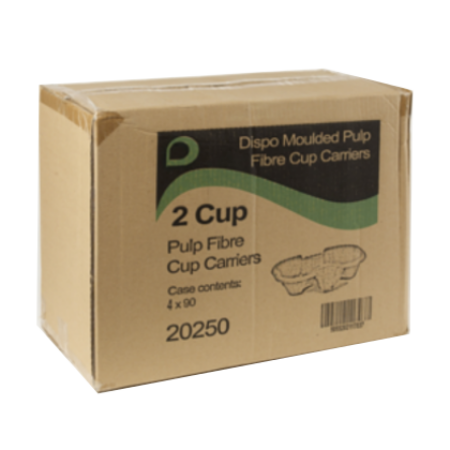 Cardboard Coffee Cup Carry Tray - 2 Cup (720) | Discount Coffee