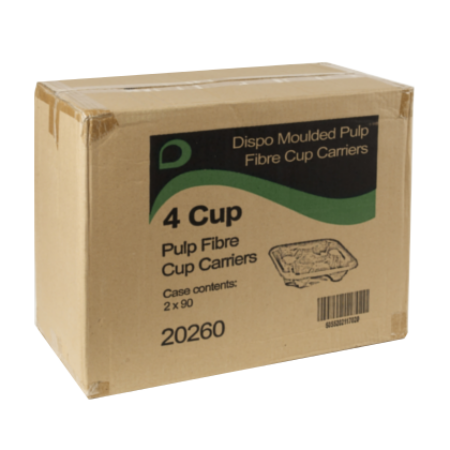 Disposable Takeaway Cup Carry Trays - 4 Cup (90)