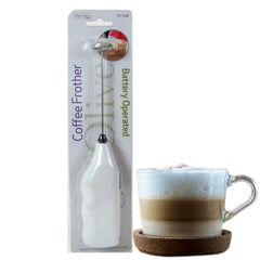 Handheld Milk Frother – Battery Powered, Stainless Steel – For Coffee, Matcha, Lattes