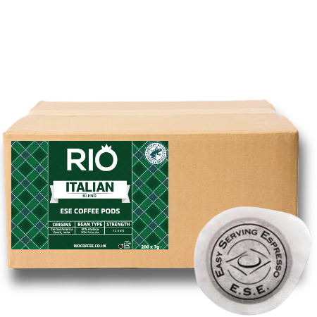 Rio Italian Blend 7g ESE Coffee Pods - Rainforest Alliance (200) | Discount Coffee