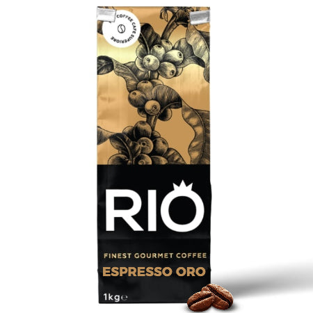Rio Espresso Oro Coffee Beans (1kg) Italian Roast Coffee | Discount Coffee