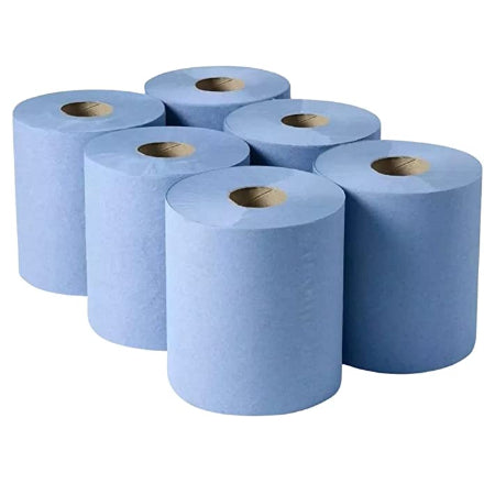 Blue Centrefeed Tissue Rolls 2 ply (6 Rolls) - Discount Coffee