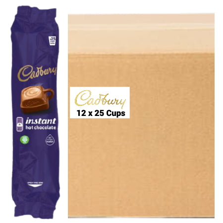Cadbury's 73mm Incup Vending Chocolate (Bulk Buy - 12 x 25 Cups)