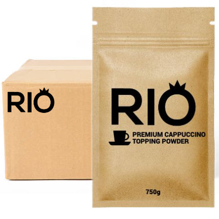Rio Cappuccino Topping Powder Instant Vending Sachets (10 x 750g) | Discount Coffee