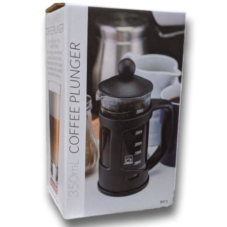 Black Glass Two Cup Cafetiere Coffee Plunger | Discount Coffee