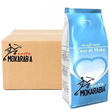 Mokarabia Cuor Di Moka Decaffeinated 100% Arabica Coffee Beans (6 x 1kg) | Discount Coffee