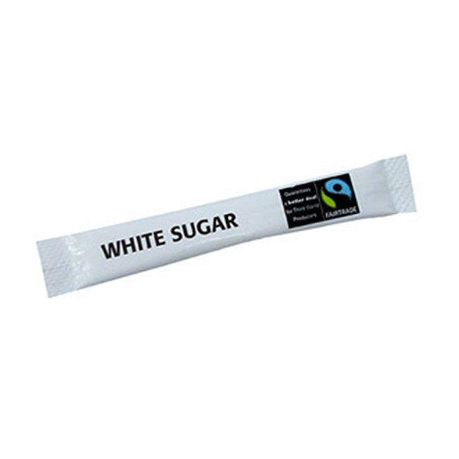 Fairtrade White Sugar Sticks (1000) - DiscountCoffee