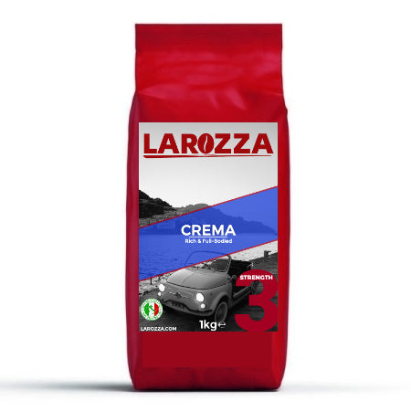 Larozza Super Bar coffee Beans 1 kg. A Picture of a Bag of Larozza Crema Italian Coffee Beans | Discount Coffee
