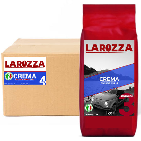 Larozza Crema Italian Coffee Beans (4 x 1kg) | Discount Coffee