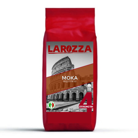 Larozza Moka Italian 100% Arabica Coffee Beans (1kg) | Discount Coffee