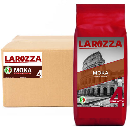 Larozza Moka Italian 100% Arabica Coffee Beans (4 x 1kg) | Discount Coffee