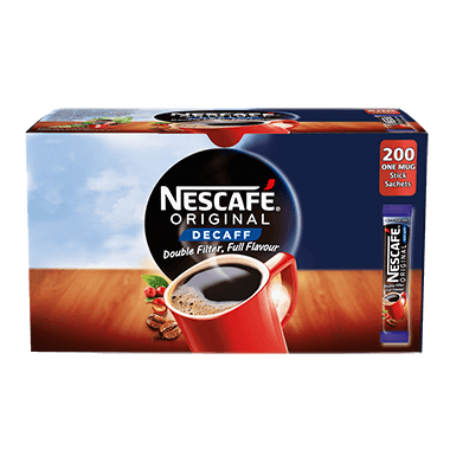 Nescafe Decaffeinated Coffee One Cup Sticks (200)