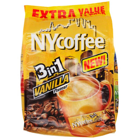 NY Vanilla Instant White Coffee with Sugar 3 in 1 Sachets (12) | Discount Coffee