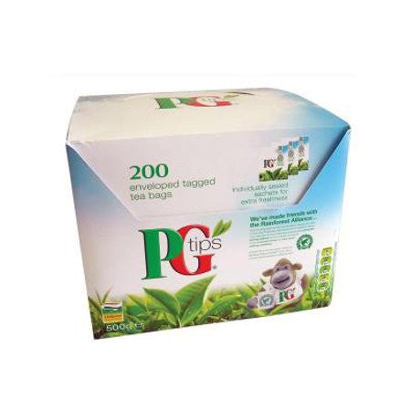 PG Tips Envelope Tea Bag Pack (200) - DiscountCoffee