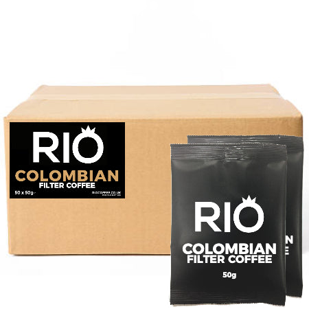 Rio Colombian Ground Filter Coffee (50x50g) | Discount Coffee