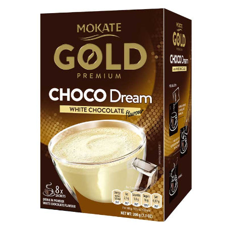 Mokate Instant White Hot Chocolate Sachets (8) | Discount Coffee