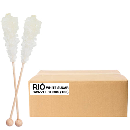 White Sugar Swizzle Sticks - Bulk Buy (100) | Discount Coffee