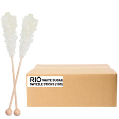 White Sugar Swizzle Sticks - Bulk Buy (100) | Discount Coffee